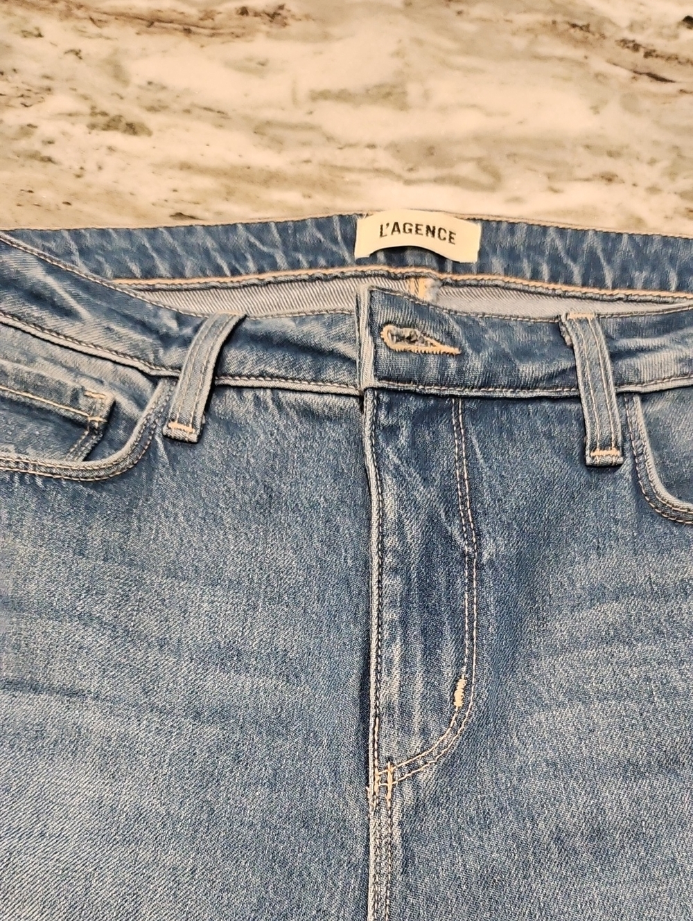 L'AGENCE Light Blue High-Rise Denim Jeans